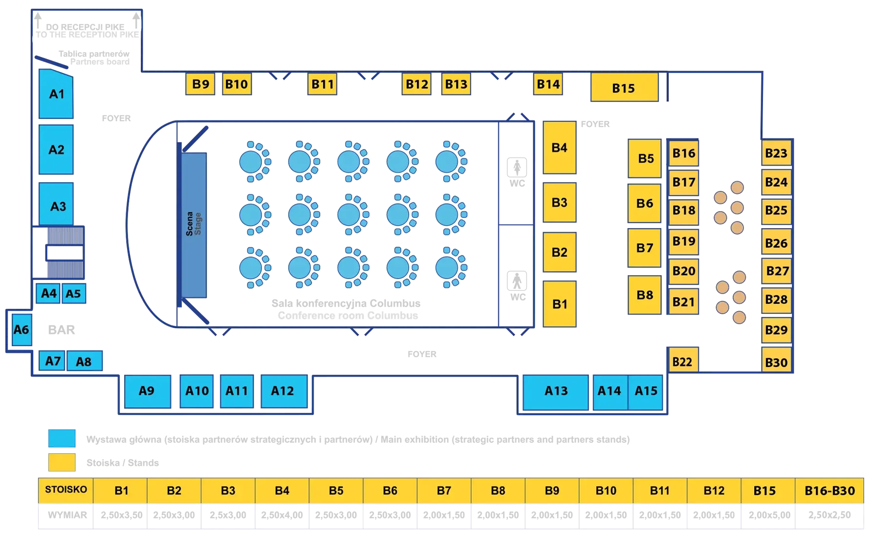 plan stoisk konferencja pike